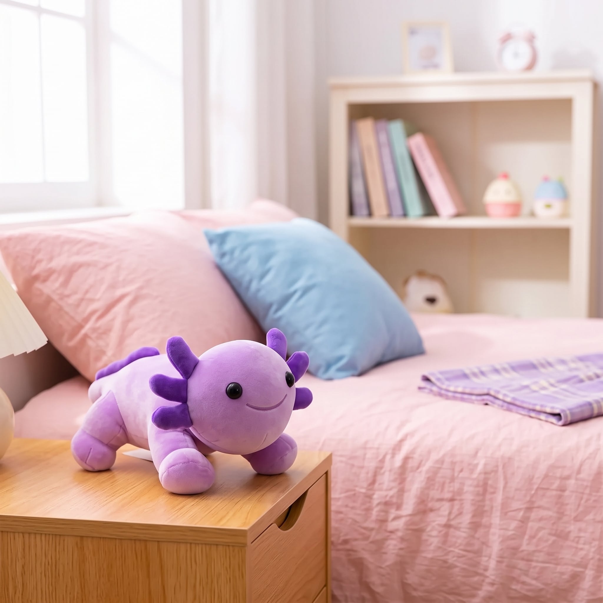 Peluche kawaii axolotl coloris pastel – Image 2