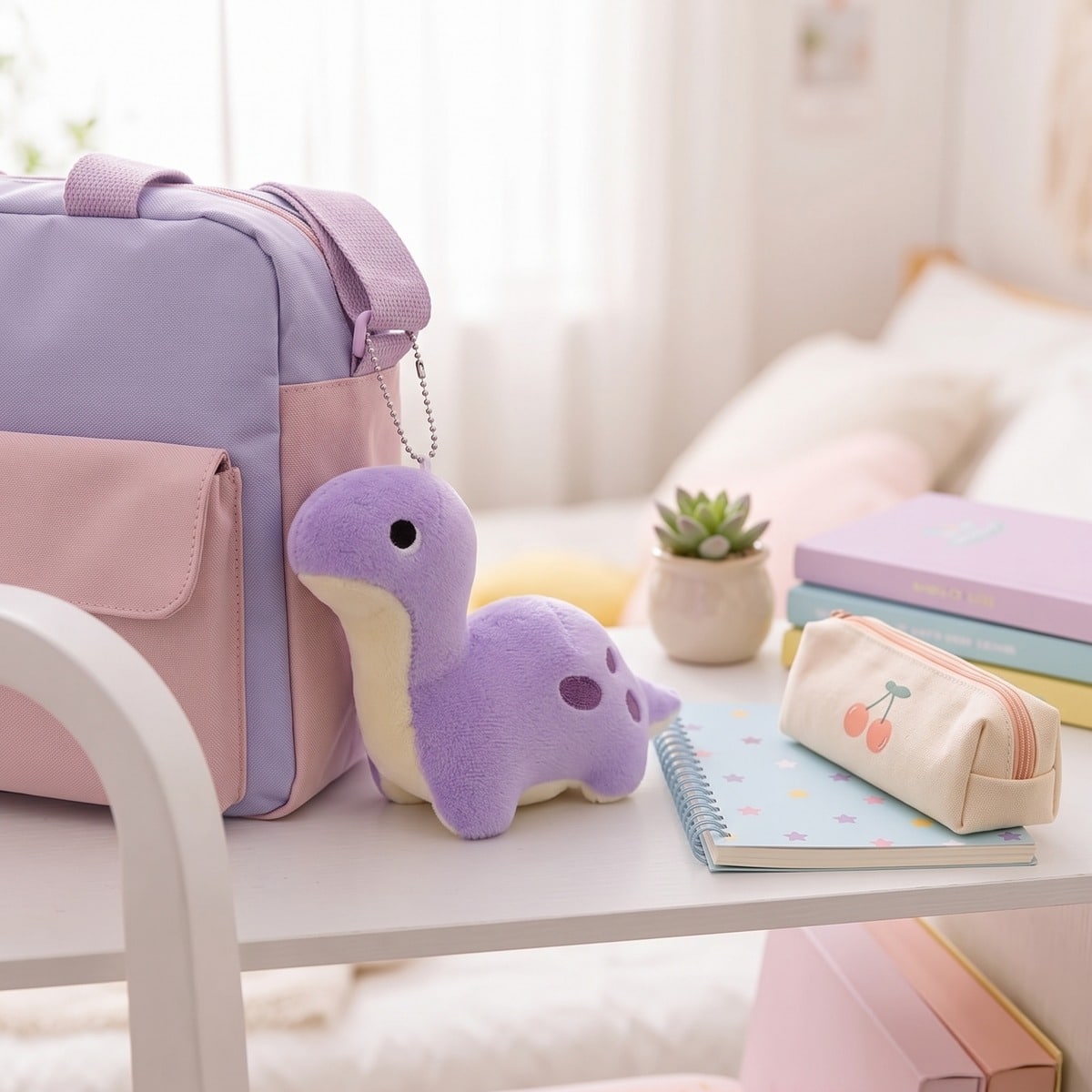 Peluche petit dinosaure kawaii coloré – Image 2