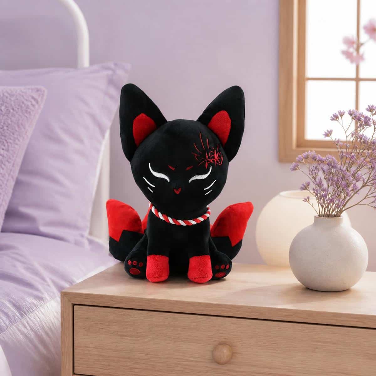 Peluche renard kawaii assis style figurine gashapon – Image 2