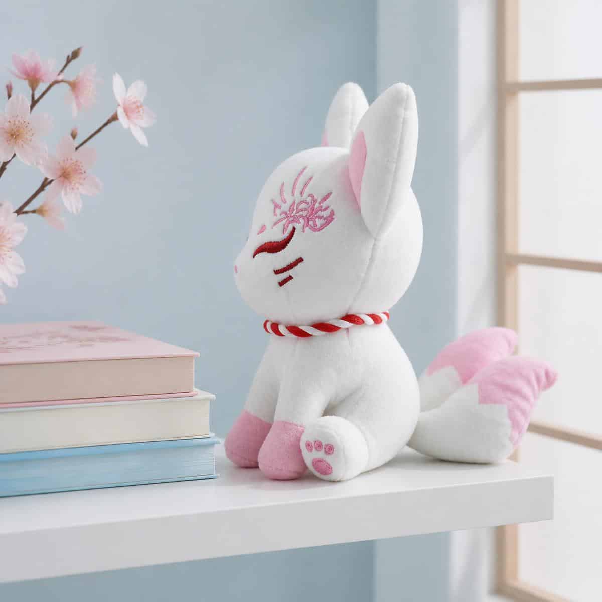 Peluche renard kawaii assis style figurine gashapon – Image 6