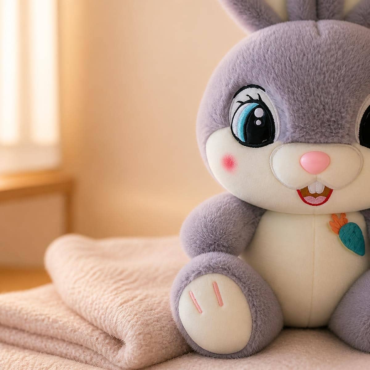 Peluche lapin Kawaii aux grands yeux et grandes oreilles – Image 3