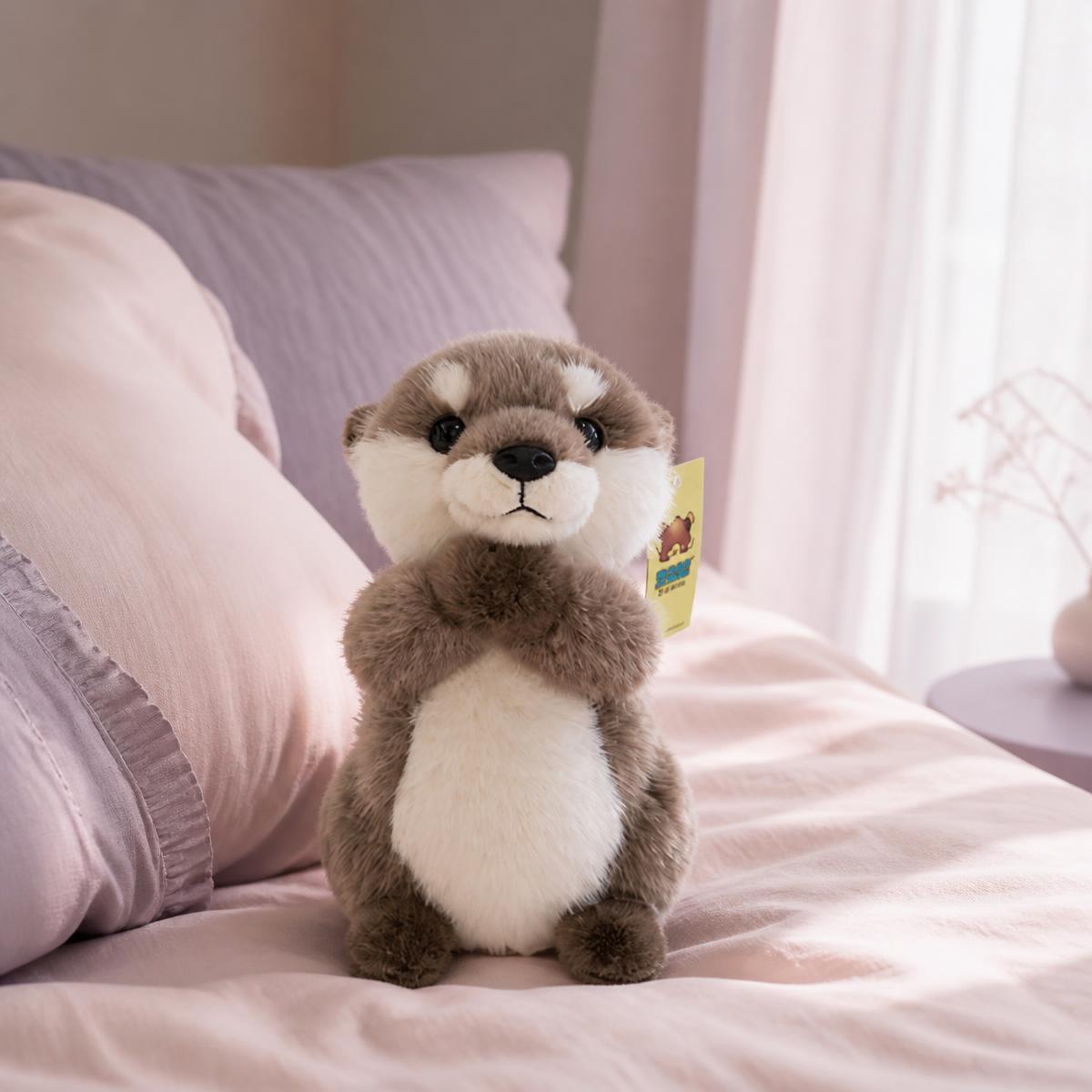 Peluche kawaii loutre aimantée à câliner toute douce – Image 2