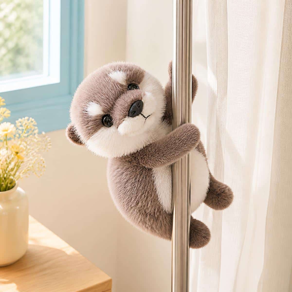 Peluche kawaii loutre aimantée à câliner toute douce – Image 3