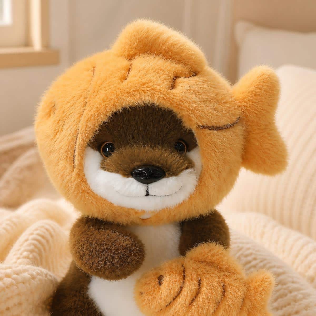Peluche Loutre kawaii en forme de taiyaki adorable – Image 2