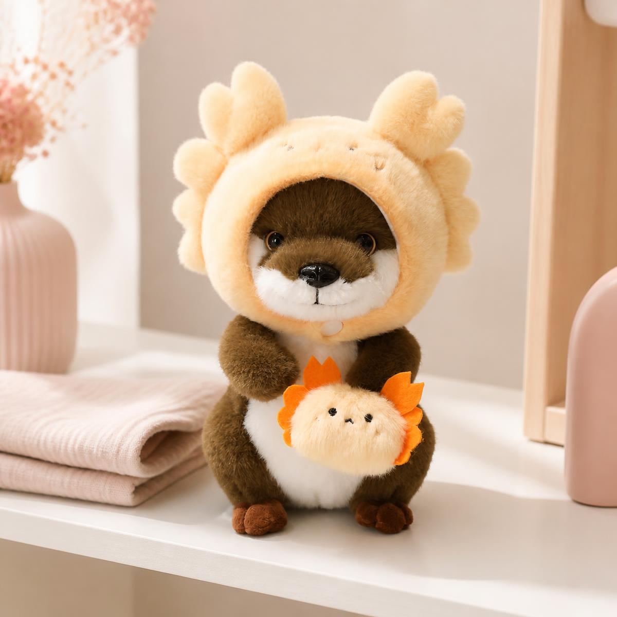 Peluche Loutre kawaii en forme de taiyaki adorable – Image 3