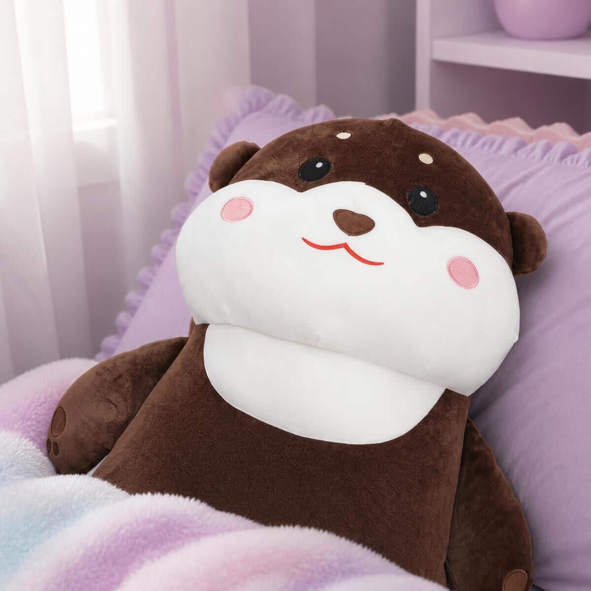 Peluche Loutre oreiller au doux sourire Kawaii irrésistible – Image 2