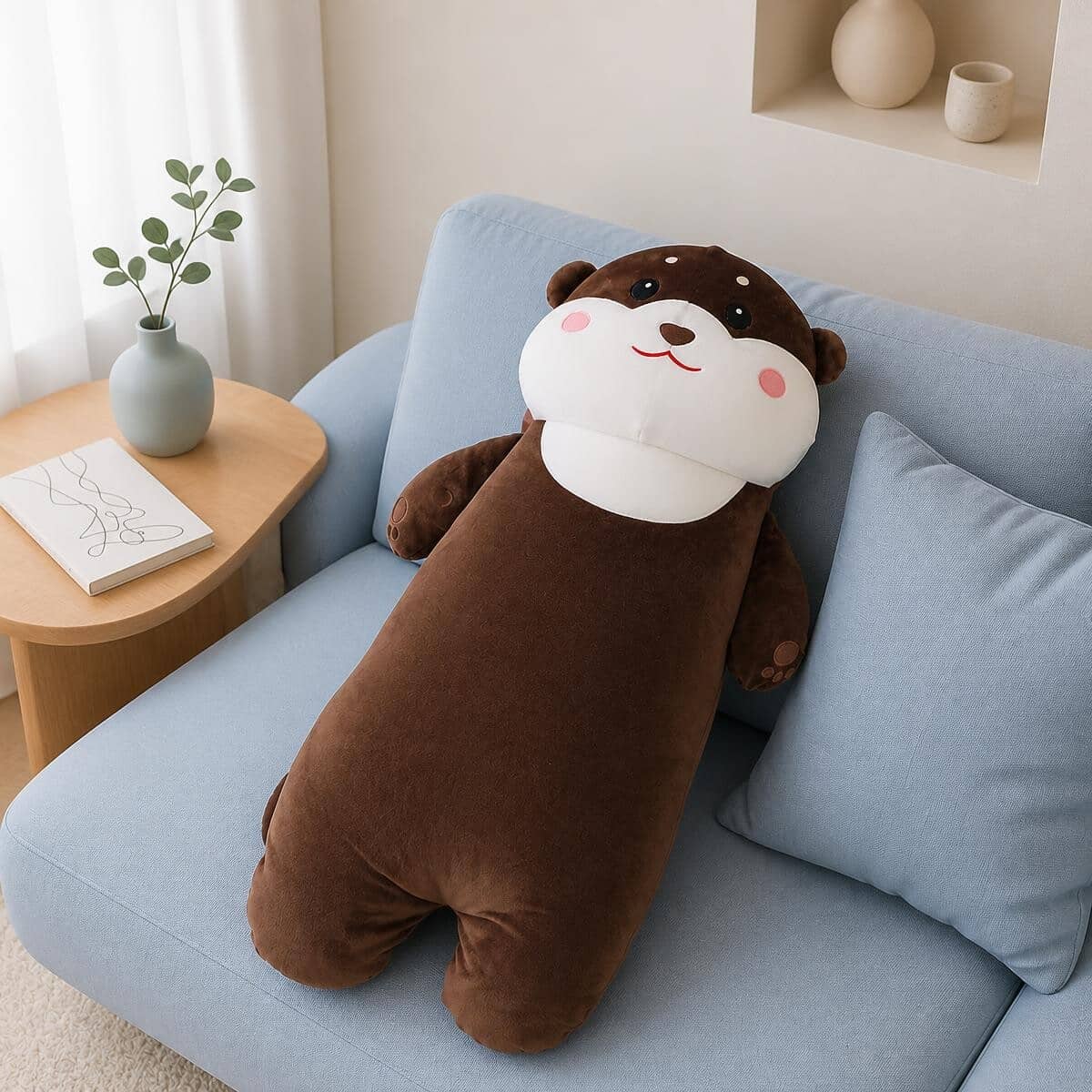 Peluche Loutre oreiller au doux sourire Kawaii irrésistible – Image 3