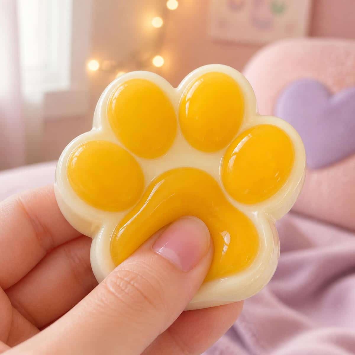 Jouet anti-stress squishy en forme de patte de chat – Image 2
