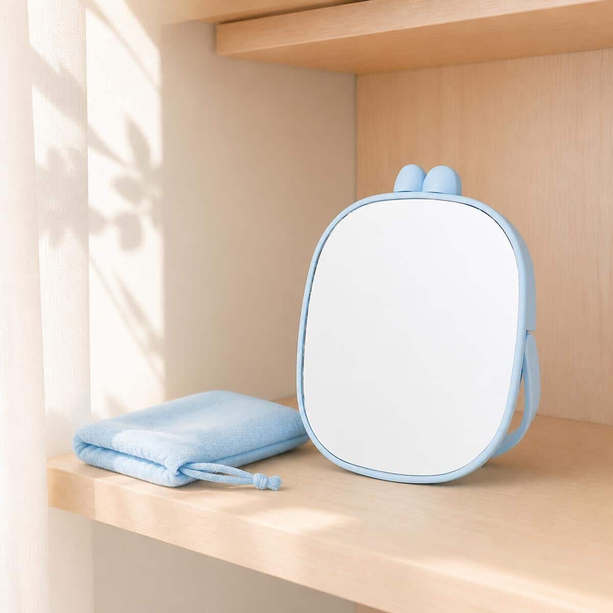 Miroir Kawaii rose portable à oreilles de lapin lot de 3 – Image 4