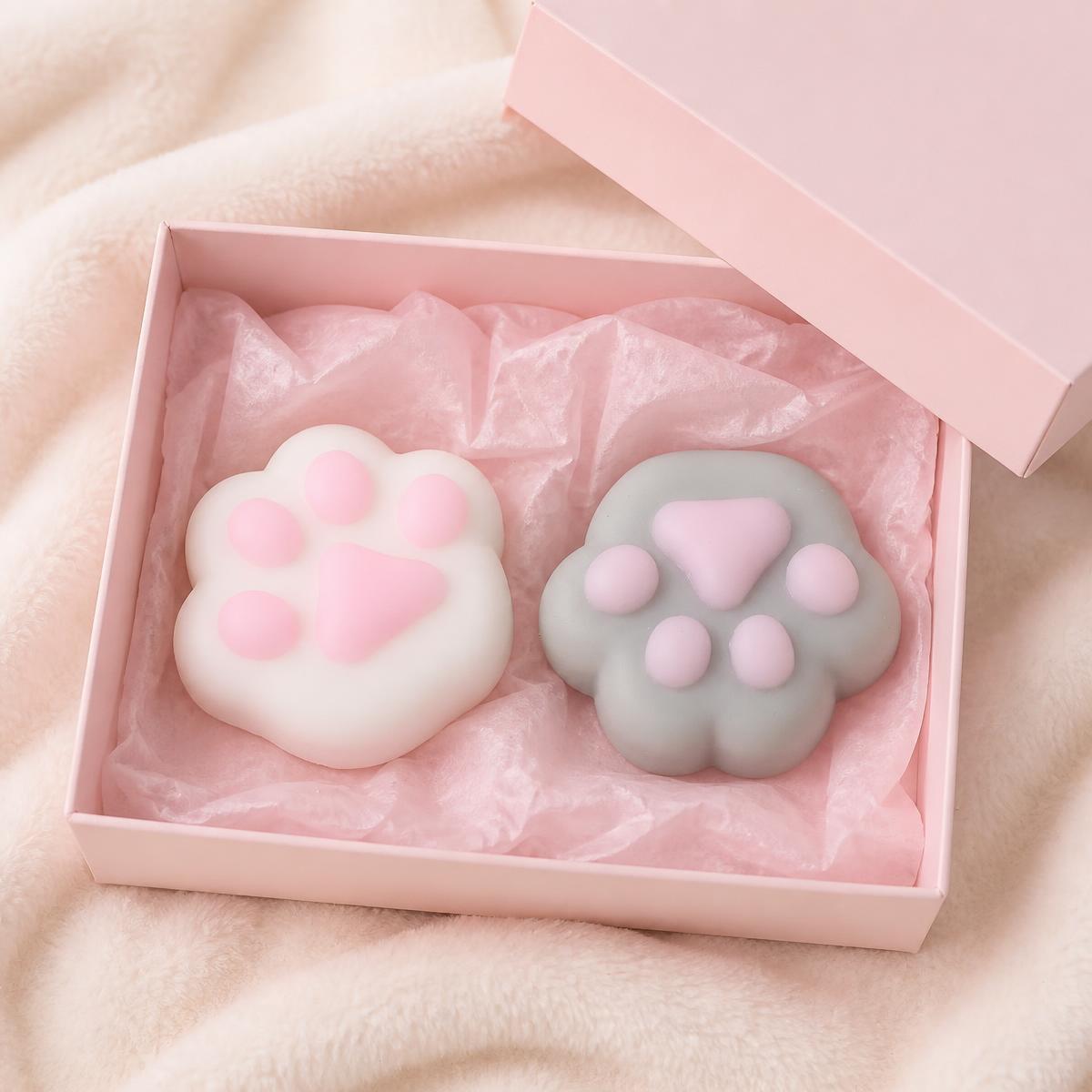 Mochi squishy anti-stress en forme de patte de chat – Image 4
