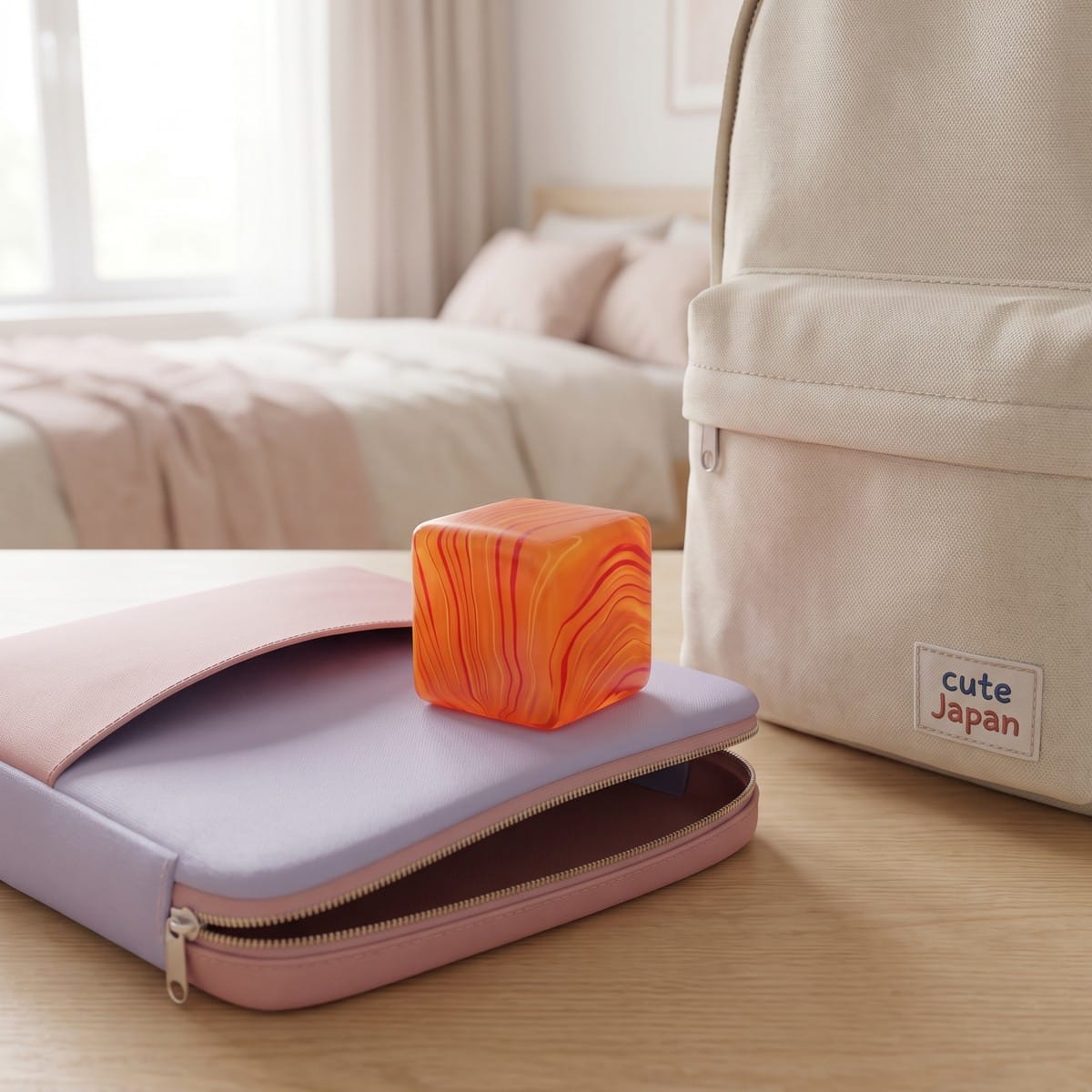 Anti-stress squishy cube sensoriel marbré – Image 4