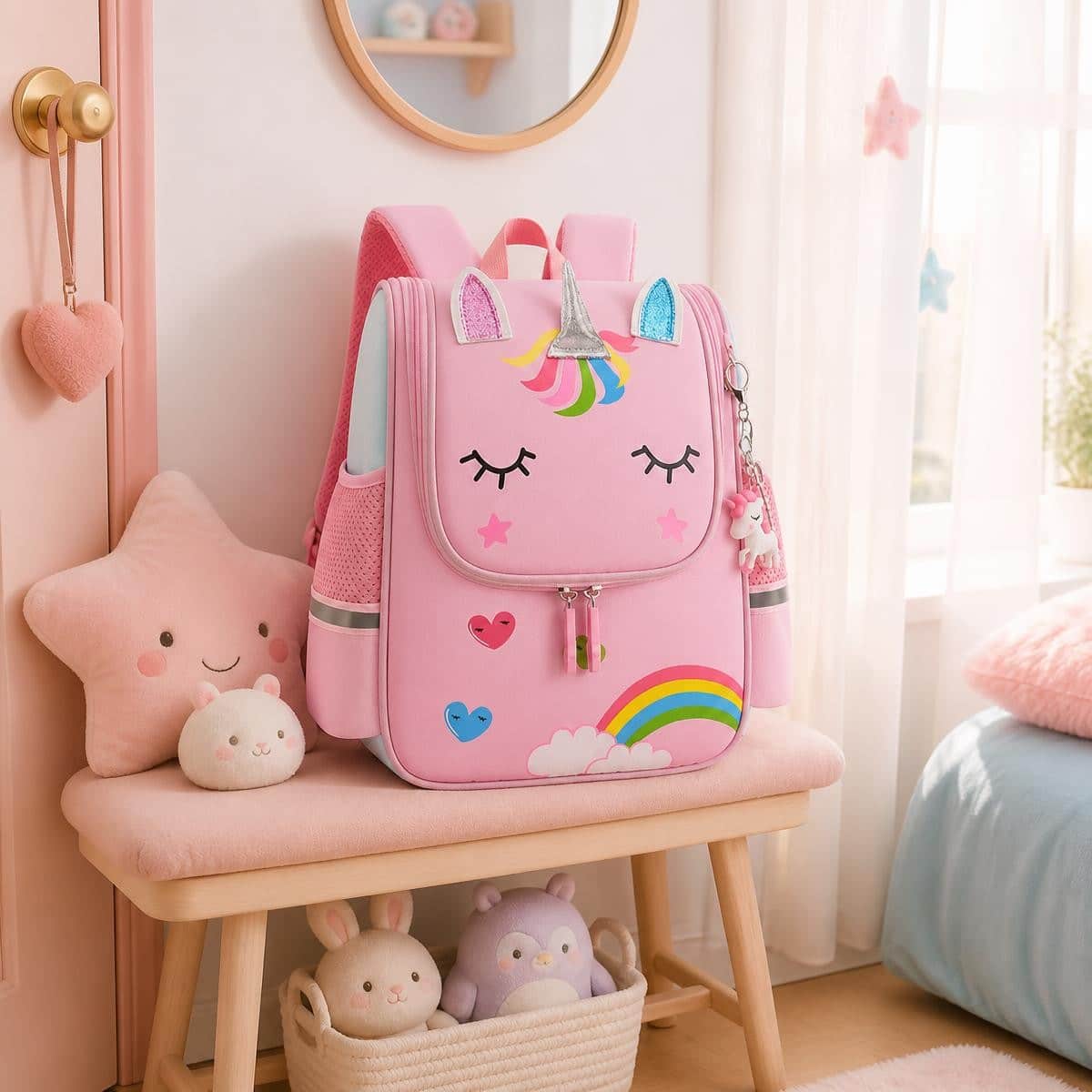 Sac à Dos Kawaii rose décliné en deux gabarits – Image 2