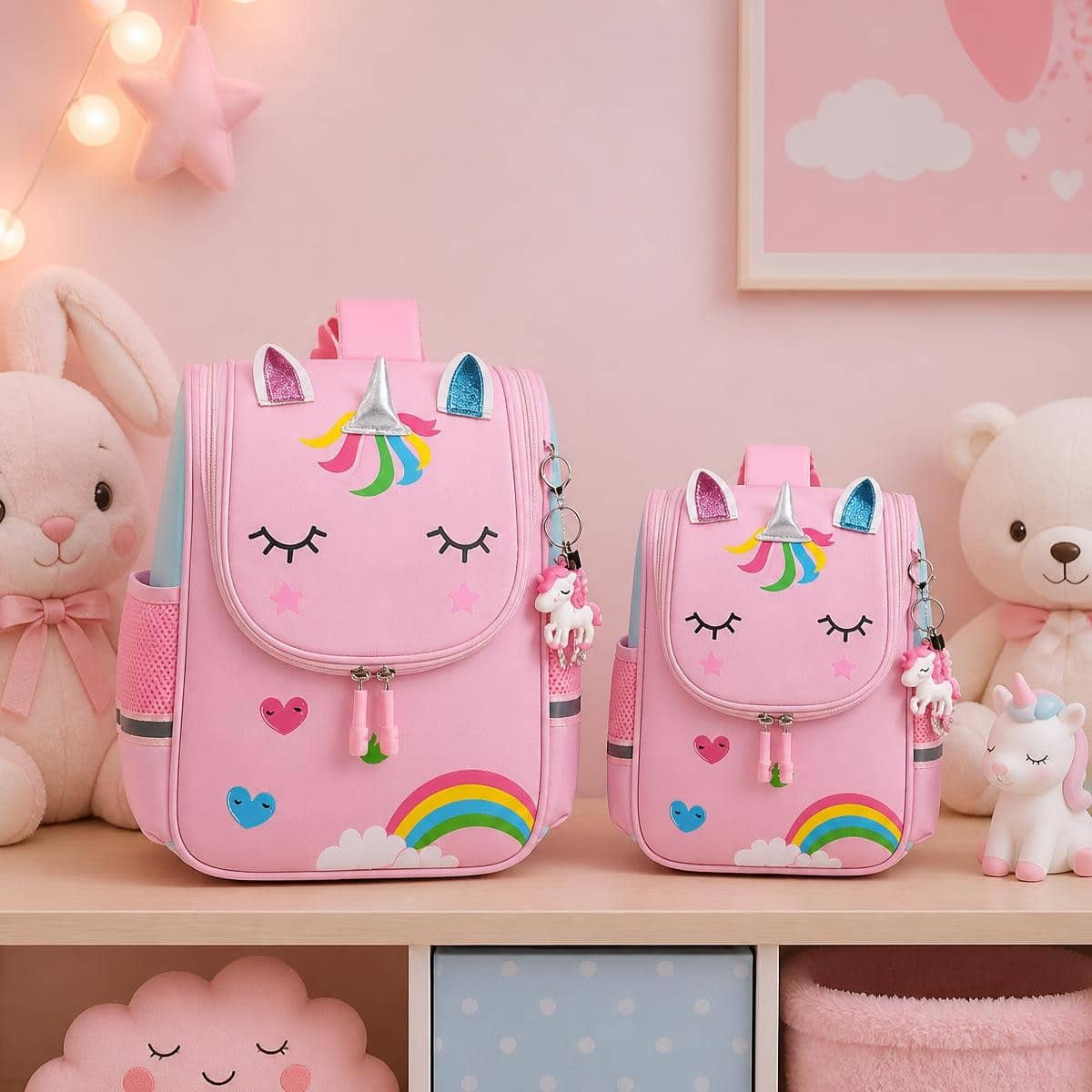 Sac à Dos Kawaii rose décliné en deux gabarits – Image 4